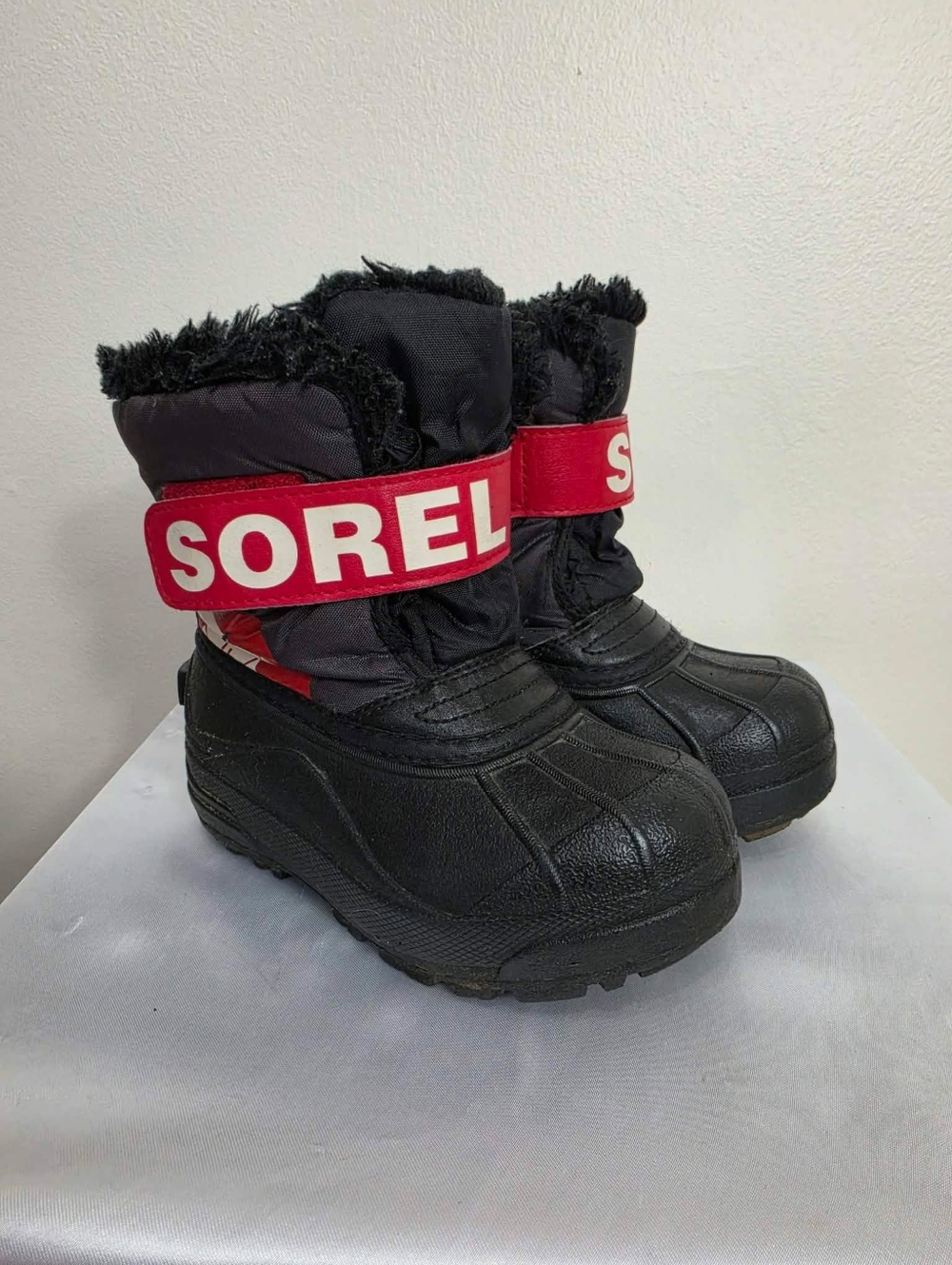 Sorel Kids Black & Red Winter Snow Boots